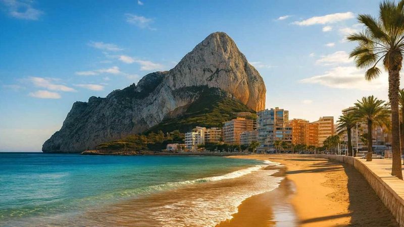 Le rocher d'Ifach dominant la baie de Calpe, sur la Costa Blanca Nord.